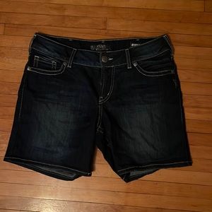 Silver jeans shorts